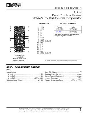 LT1714 数据手册首页