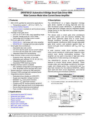 DRV8706-Q1 datasheet cover page