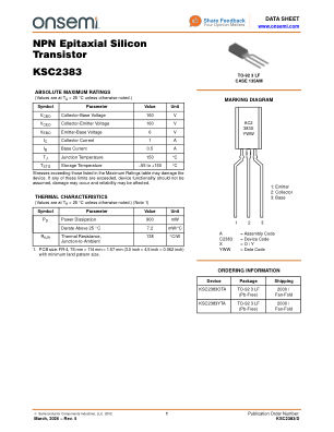 KSC2383 datasheet cover page