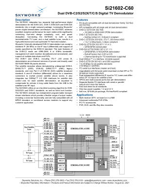 SI21602-C60-GM datasheet cover page