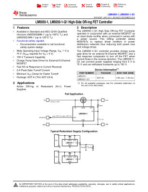 LM5050-1-Q1 数据手册首页