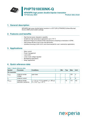 PHPT610030NK-QX datasheet cover page