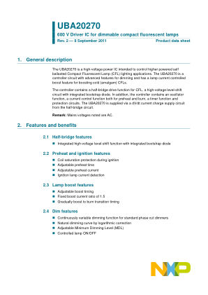 UBA20270 datasheet cover page