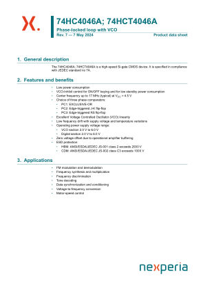 74HC4046AD datasheet cover page