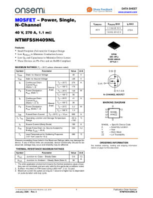 NTMFS5H409NL 数据手册首页