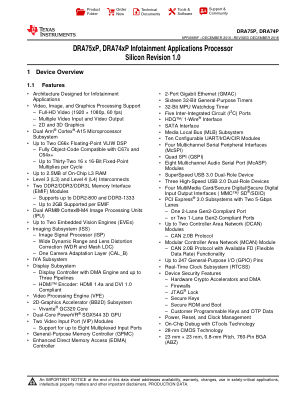 DRA75P datasheet cover page