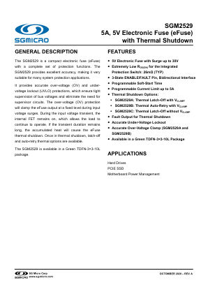 SGM2529 datasheet cover page