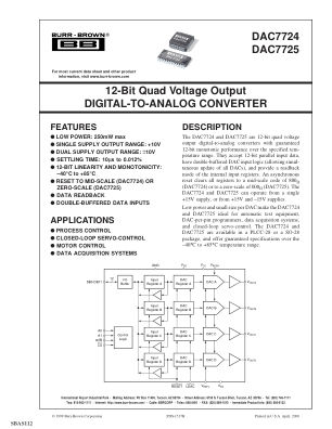 DAC7725 数据手册首页