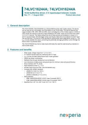 74LVCH16244AEV datasheet cover page