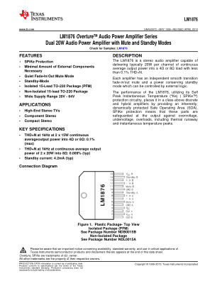 LM1876 datasheet cover page