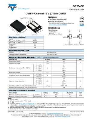SI7234DP datasheet cover page