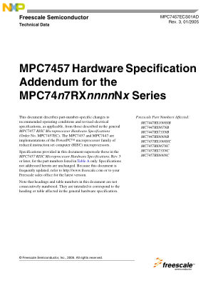 MPC7457ECS01AD 数据手册首页