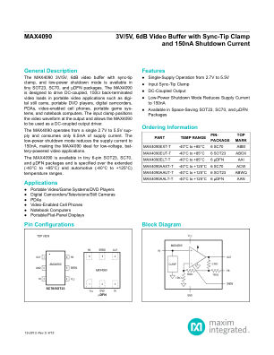 MAX4090-MAX4090A datasheet cover page