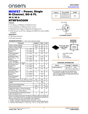 NTMFS4C06N 数据手册首页