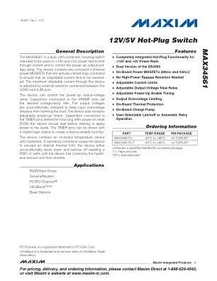 MAX34561 datasheet cover page