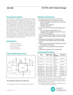 DS1340-DS1340C datasheet cover page