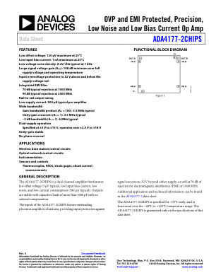ADA4177-2CHIPS datasheet cover page