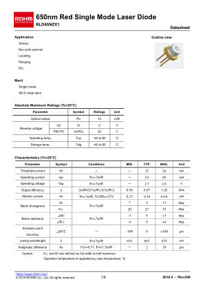 RLD65NZX1 datasheet cover page