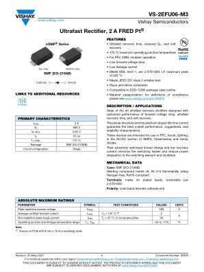VS-2EFU06-M3 datasheet cover page