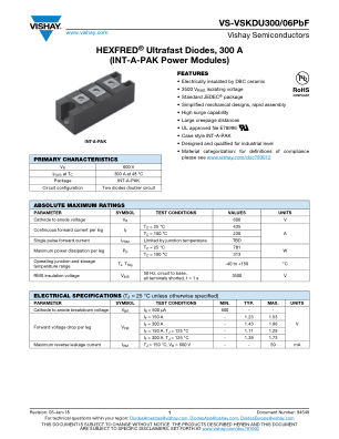 VS-VSKDU30006PBF datasheet cover page