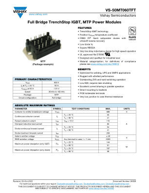VS-50MT060TFT datasheet cover page