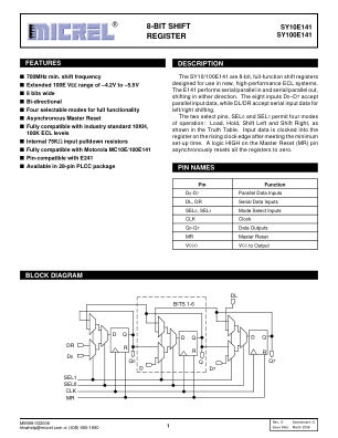 SY100E141JI-TR 数据手册首页