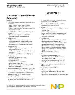 MPC5746C 数据手册首页