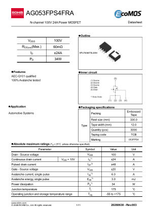 AG053FPS4FRA 数据手册首页