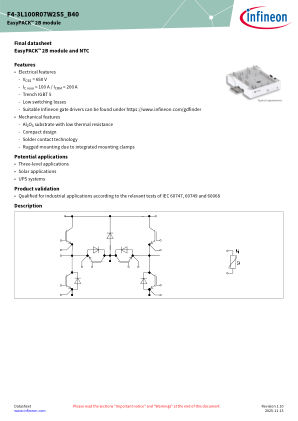 F4-3L100R07W2S5-B40 datasheet cover page