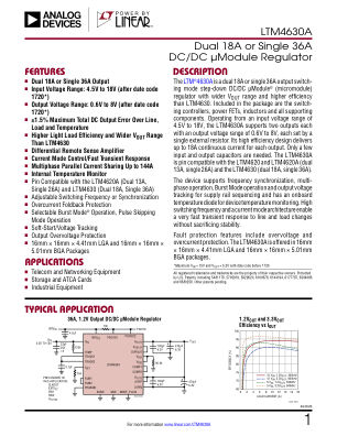 LTM4630A datasheet cover page