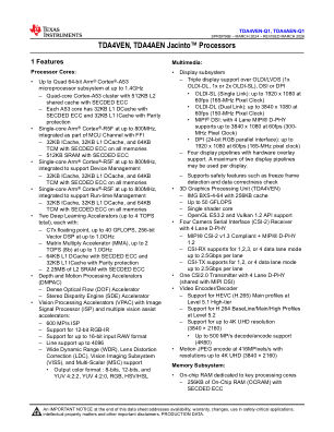 TDA4VEN-Q1 datasheet cover page