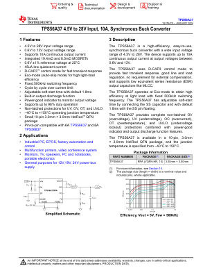 TPS56A37 datasheet cover page