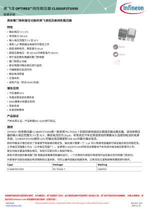 CLS850F3TUV50 数据手册首页