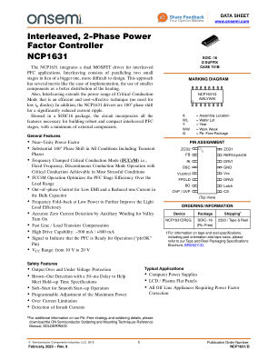 NCP1631 数据手册首页