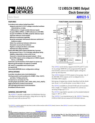 AD9522-5 数据手册首页