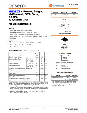 NTMFS6D2N08X 数据手册首页