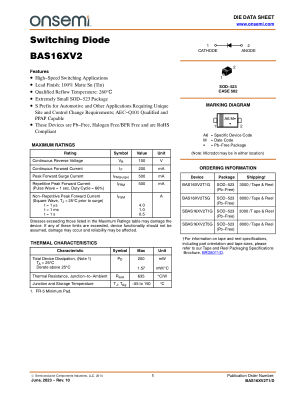 BAS16XV2T1 数据手册首页