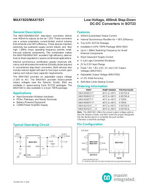 MAX1920-MAX1921 datasheet cover page