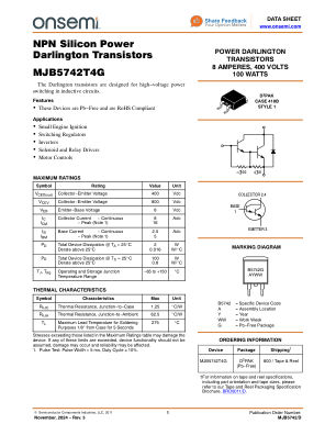 MJB5742 datasheet cover page