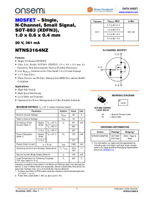 NTNS3164NZ 数据手册首页