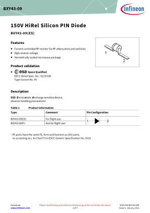 BXY43-09P datasheet cover page