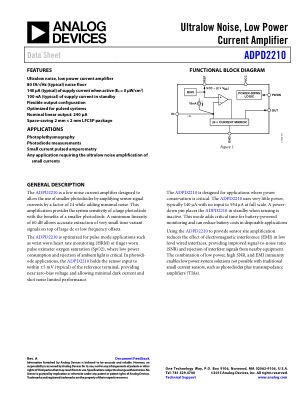 ADPD2210 数据手册首页