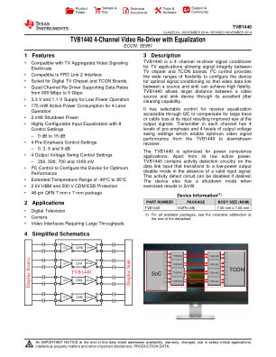 TVB1440 datasheet cover page