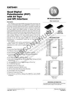 CAT5401 数据手册首页