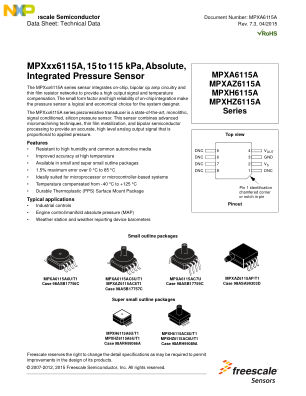 MPXA6115A 数据手册首页
