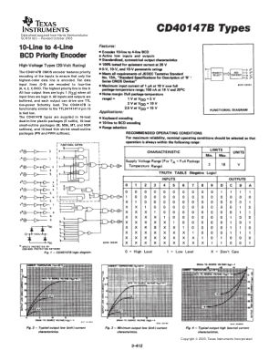 CD40147B datasheet cover page