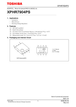 XPHR7904PS datasheet cover page
