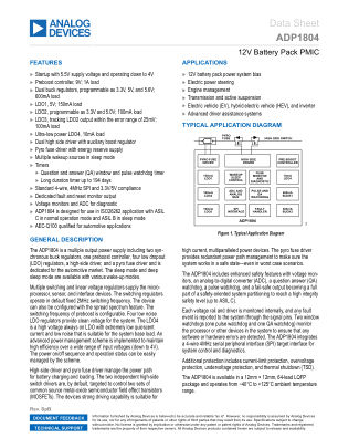 ADP1804 数据手册首页