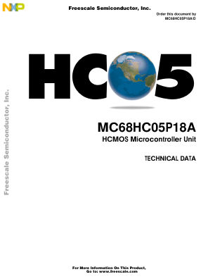 MC68HC05P18A 数据手册首页