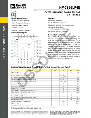 HMC895 datasheet cover page
